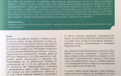 Haluzík (2018) Alzheimerova nemoc a diabetes